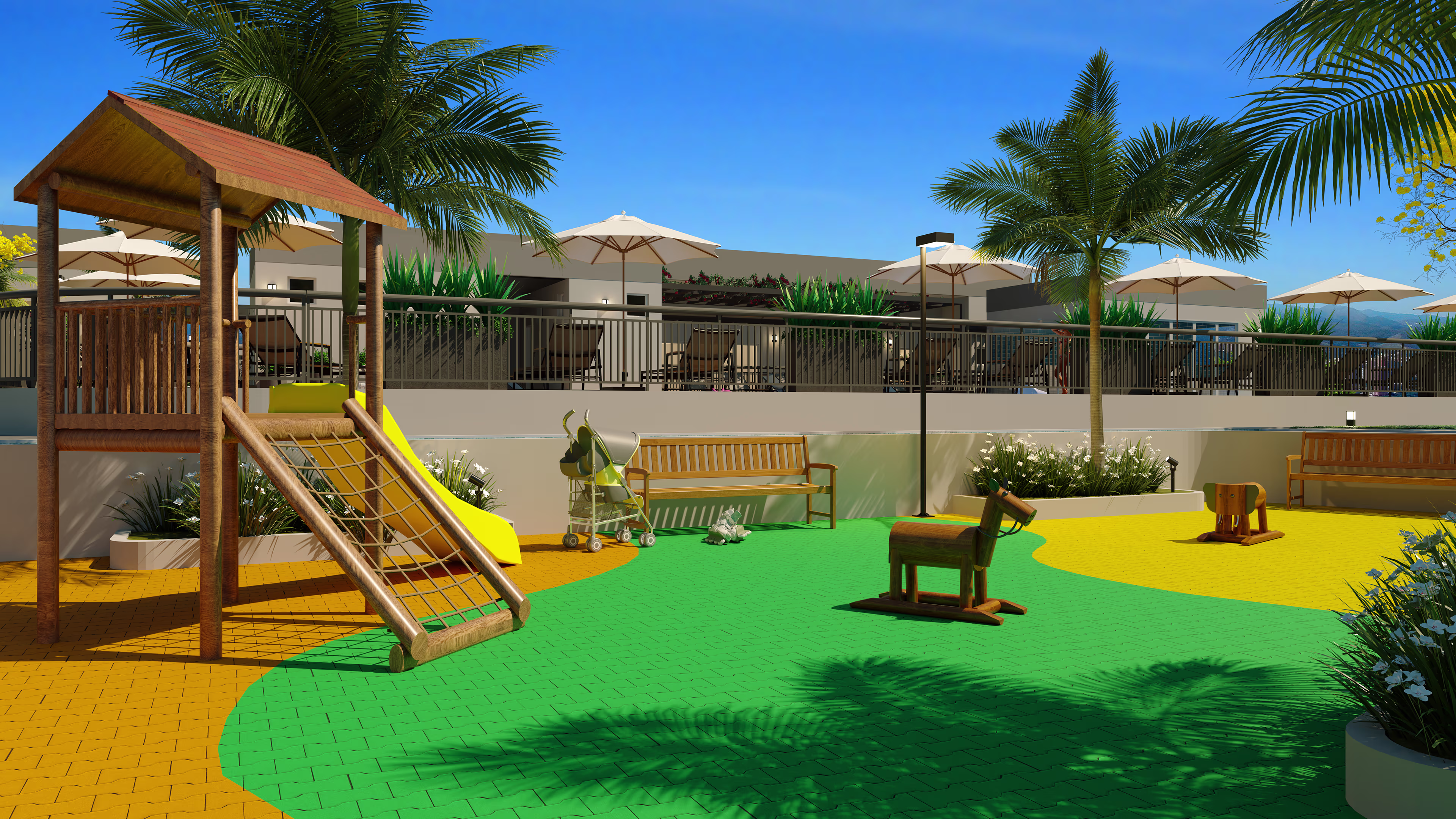 Perspectiva ilustrada do playground
